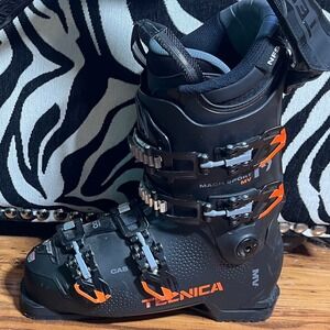 Tecnica Mach Sport MV 100 Men Ski Boots Black Orange Size 26.5 GripWalk 100 Flex